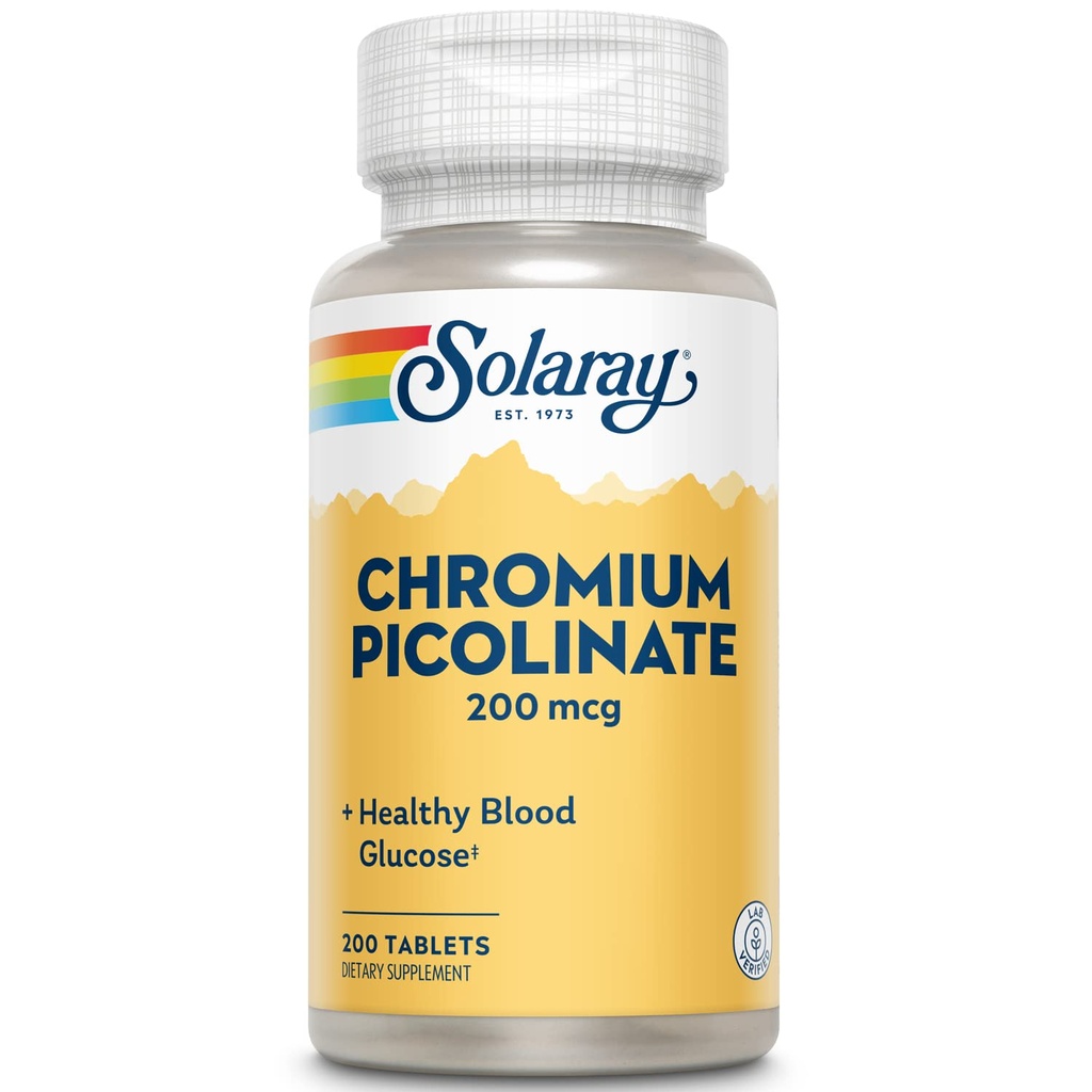 Solaray Crom Picolinat Tablete, 200 mcg