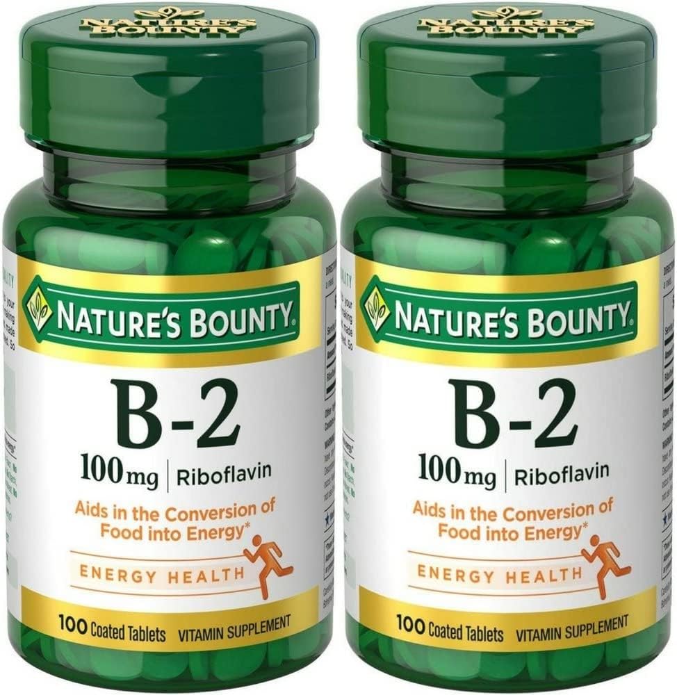 Natura's Bounty, Vitamina B-2, 100 mg, 100 comprimate - Ambalaj cu 2 comprimate