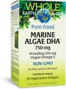 Natural Factors Whole Earth & Sea, Marine DHA Omega-3, 30 Vegetarian Softgels