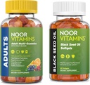 Noor Vitamine Adult Multivitamine Gummy și Black Seed Oil Bundle