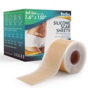 Professional Silicon Scar Sheels (1.6" x 150" Scar Roll-3.8M) - Scars Demontare tratament - Reutilizabil Silicon Cicatrice benzi Tip pentru Keloid, C-Secțiune, Chirurgie, Burn, Acnee et