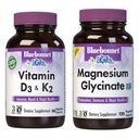 BlueBonnet Nutrition Vitamina D3 și K2, și magneziu Glycinate Capsule vegetale Bundle