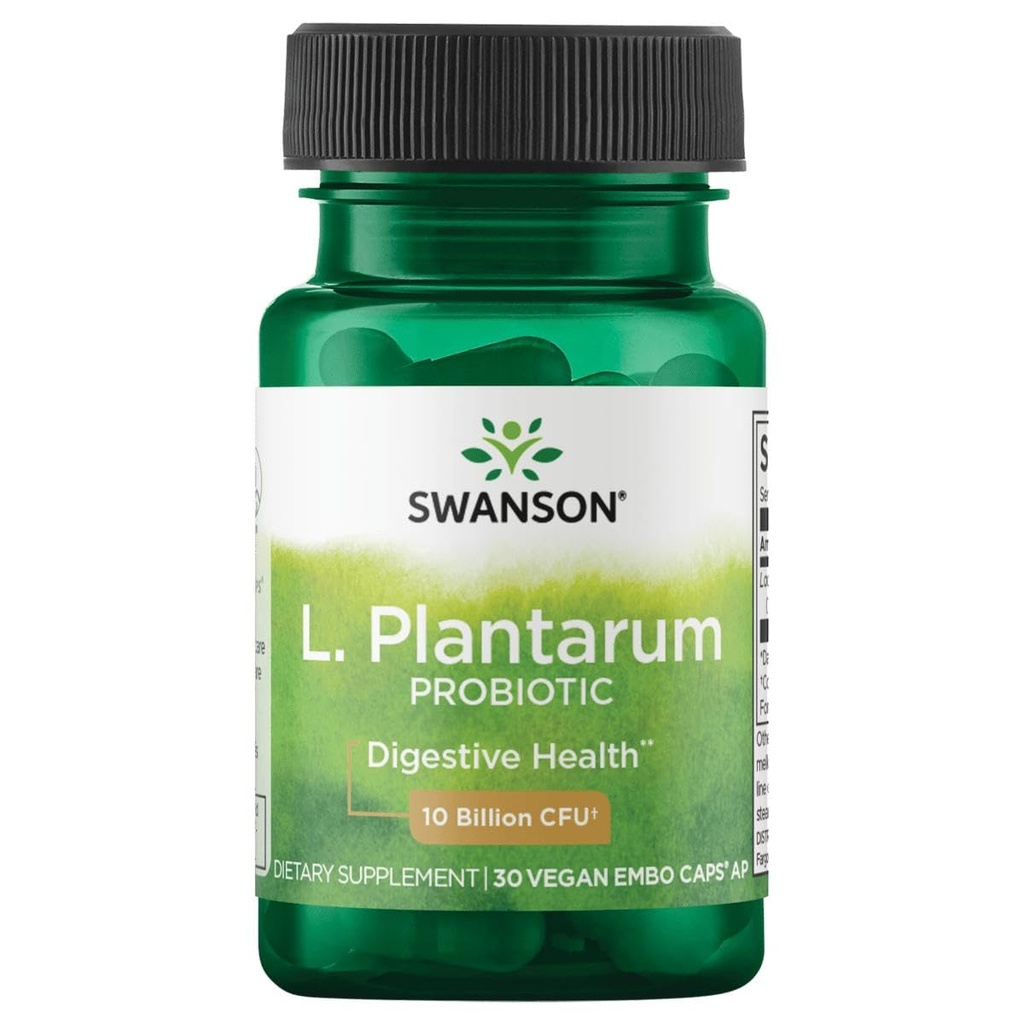 Swanson L. Plantarum - Supliment digestiv Promovarea echilibrului gastro-intestinal & Regularitatea Bowel - Formula naturală pentru a ajuta la reducerea balonare - (30 Capsule vegetale)