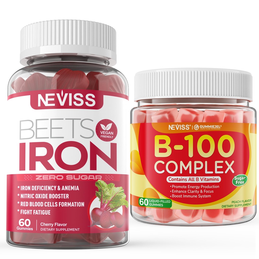 Gume de fier fără zahăr + Vitamina B100 Complex