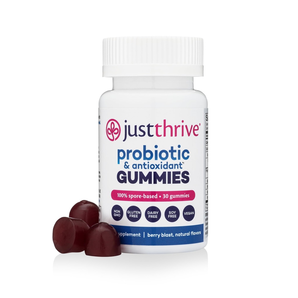 Just Thrive Probiotic Gummies - Copii, bărbaţi şi femei Probiotice - pentru Digestive şi sănătate generală, 30 Conte