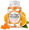Gume prebiotice și postbiotice pentru femei bărbați și copii - Potență mare 5 miliarde CFU - fără zahăr și gluten gratuit