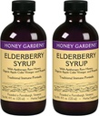 Honey Gardens Elderberry Syrup cu grad A Raw Honey, Propolis, Organic ACV & Elderberberries 