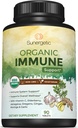 USDA Organic Immune Supplement Supplementar de suport pentru Imunizare Organic Suplimentul de sănătate imună cu vitamina C, Elderberry, Astragalus, Oregano, Ginger, Moringa &  bază de sistem imunitar - 90 comprimate imune