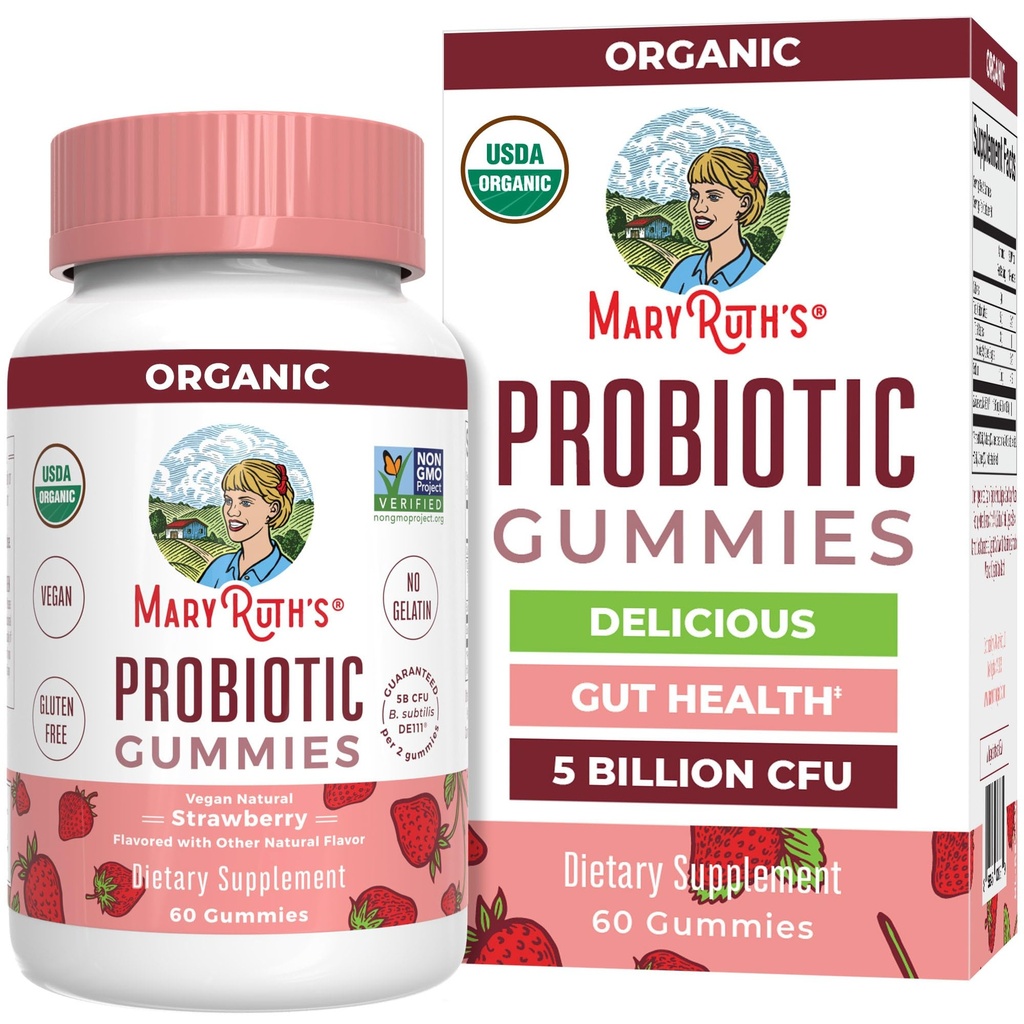 MARYRUTH'S USDA Organic Probiotic Gumies Probiotic Digestive Support 