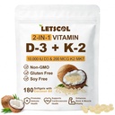 2-in-1 Vitamina D3 K2 Supliment Softgel, Vitamina D3 10000 UI și vitamina K2 200 mcg, K2 MK7 cu D3 Supplement Supplement Supplement Supliment Immune, Inima, comun, Dinți și Sănătate osoasă
