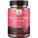 Myo-Inositol & D-Chiro Inozitol capsule - Suplimentul de colină Inositol pentru suport de ciclu şi fertilitate - Femei Hormone Echilibru Supliment cu Myo & D-Chiro Inositol Plus Choline Bitartrat