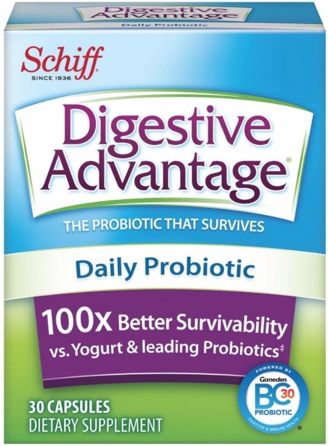 Digestive Advantage Daily Probiotic, 30 capsule (Pachet de 8)