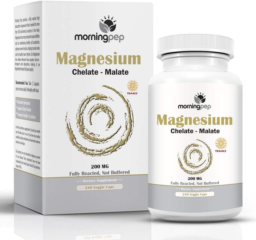 Magneziu Bisglicinat Chelat 240 Vegi Caps 200mg Elemental per Serving