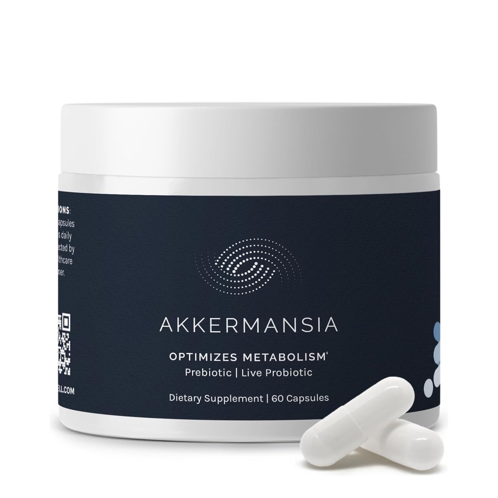 InfiniWell Akkermansia Probiotic pentru sanatate digestiva - Suport longevitate sanatoasa, Imunitate & A Echilibrat Microbiome Gut cu Akkermansia Muciniphila Probiotice (60 capsule)