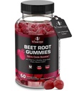 Sfeclă Root Gumries - Super Nitricoxid de sfeclă - Red Beetroot Heart Chews with Grape Seed Power & B12- Pomegranate Flavor, 60 Cheets