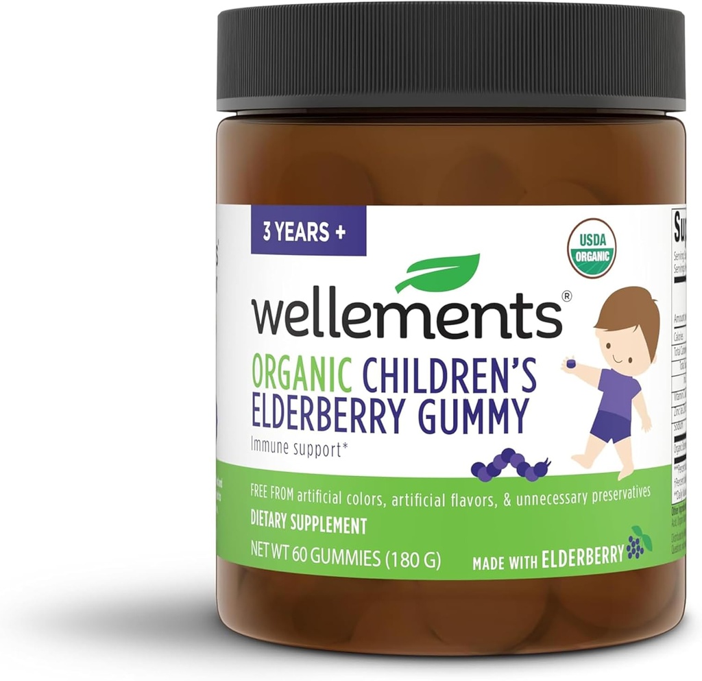 Wellements Organic Children Elderberry Gummy 