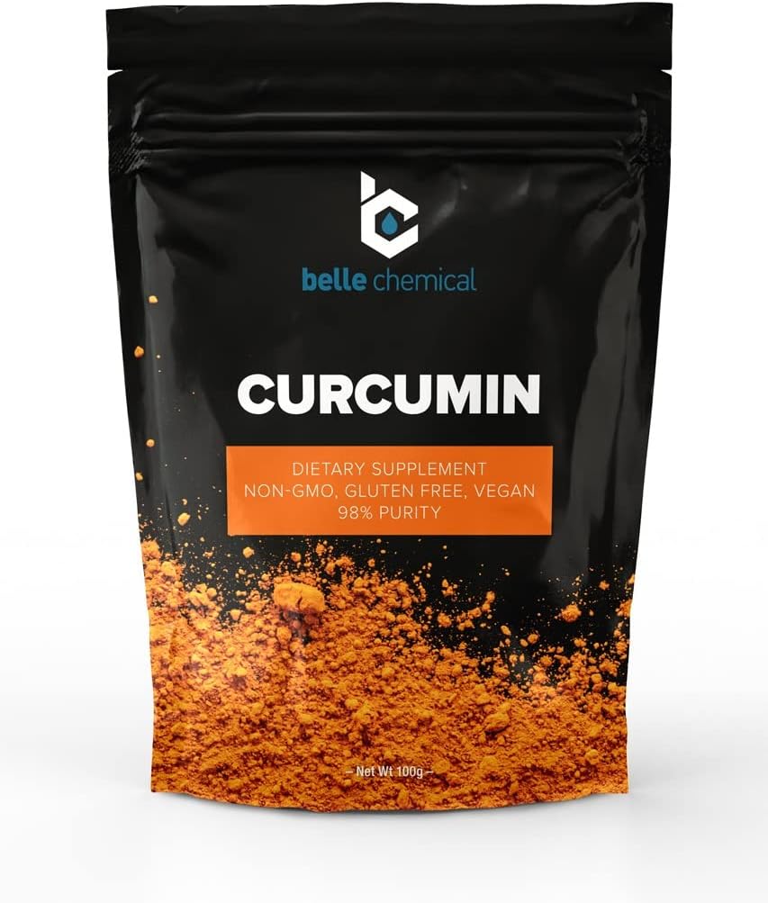 Belle Chemical 98% Pure Curcumin pulbere (98% Curcuminoide) (100 Grams)
