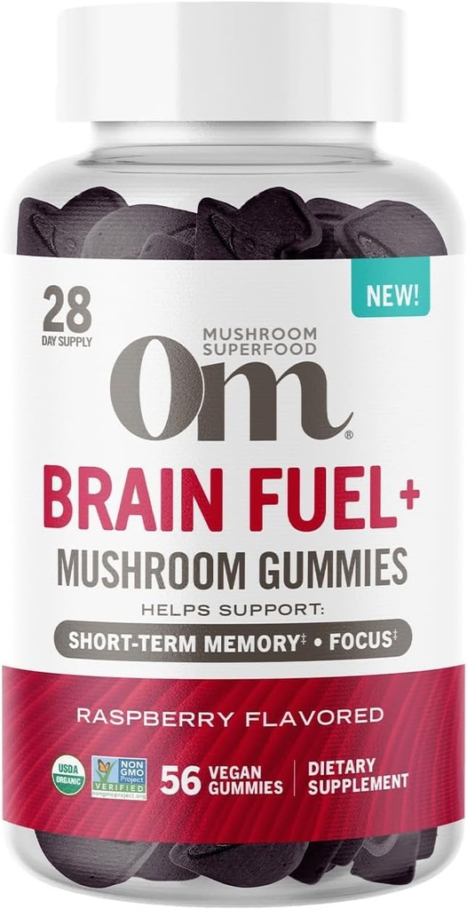Om Marsupial Superfood Brain Fuel+ Gumies, 28 Serviri, Zmeură Gummy Supliment cu Leu