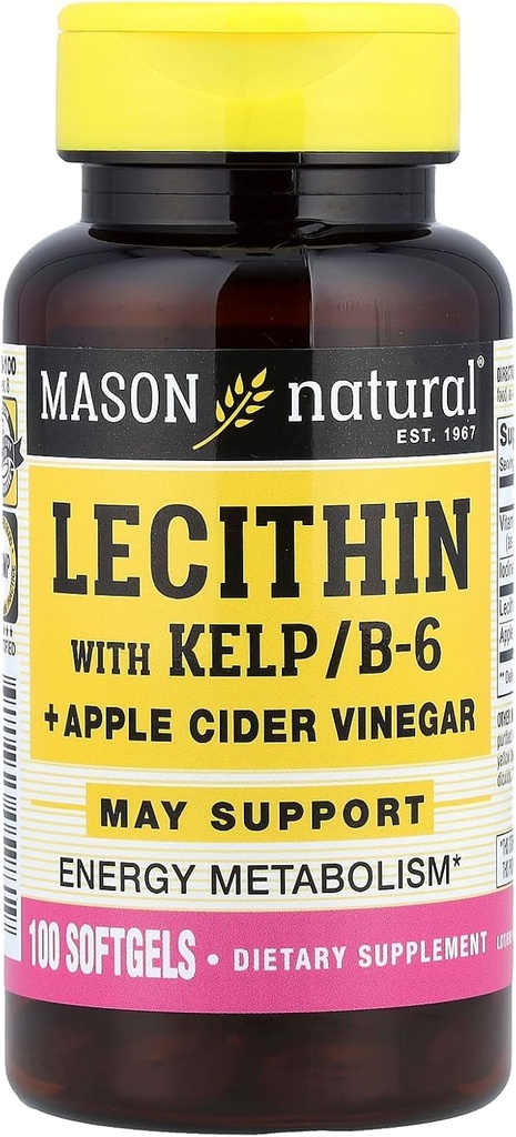 MASON NATURAL Lecitină cu KELP, B 6 Plus Oţet de cidru