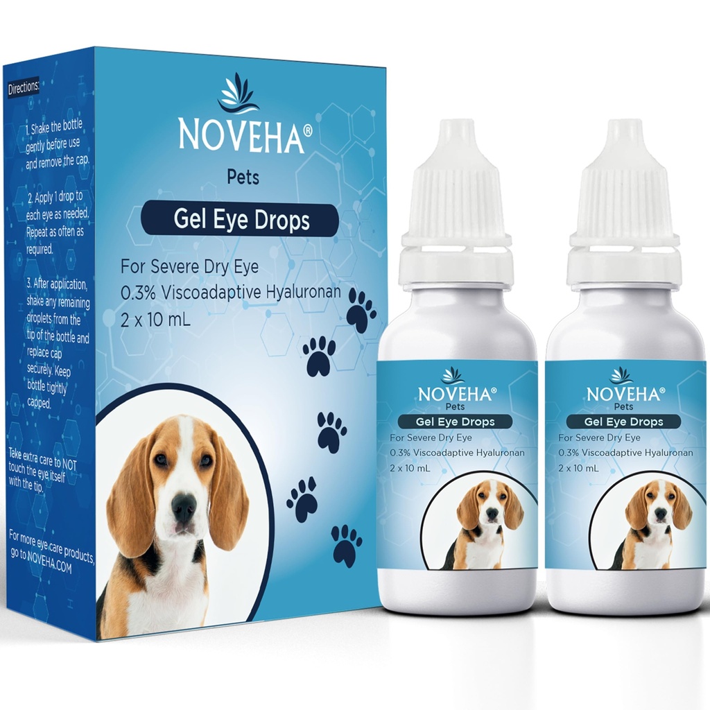 NOVEHA Pet Gel Picături ochi cu 0,3% Viscoadaptive Hyaluronan 