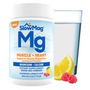 SlowMag® Magneziu pulbere, Magneziu + calciu supliment Drink Mix, Raspberry Lemon Aroma, Suportă relaxare musculară & Heart Health, 4oz