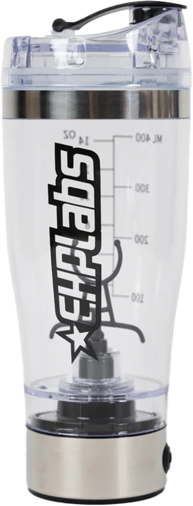 EHPlabs Electric Proteina Shaker Sticla - 15 oz Blender portabil Shaker - Personal Blender Shaker - Electric Proteina Shaker Sticla pentru mese de înlocuire Shakes