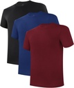BAMBOO COOL Men Undershirt Umezeală-Wicking T-Shirts Stretch Crewneck Tees moale pentru bărbați, 3 Pack