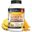 Querbetin turmeric cu supliment de Bromelain - Natural Extra Putere ImunÄ Å i Suport comun cu BioPerine Pepper negru pentru AbsorbÅ£ie Max - Organic Tumeric Bromelain Supliment Vegan sigur, non-GMO