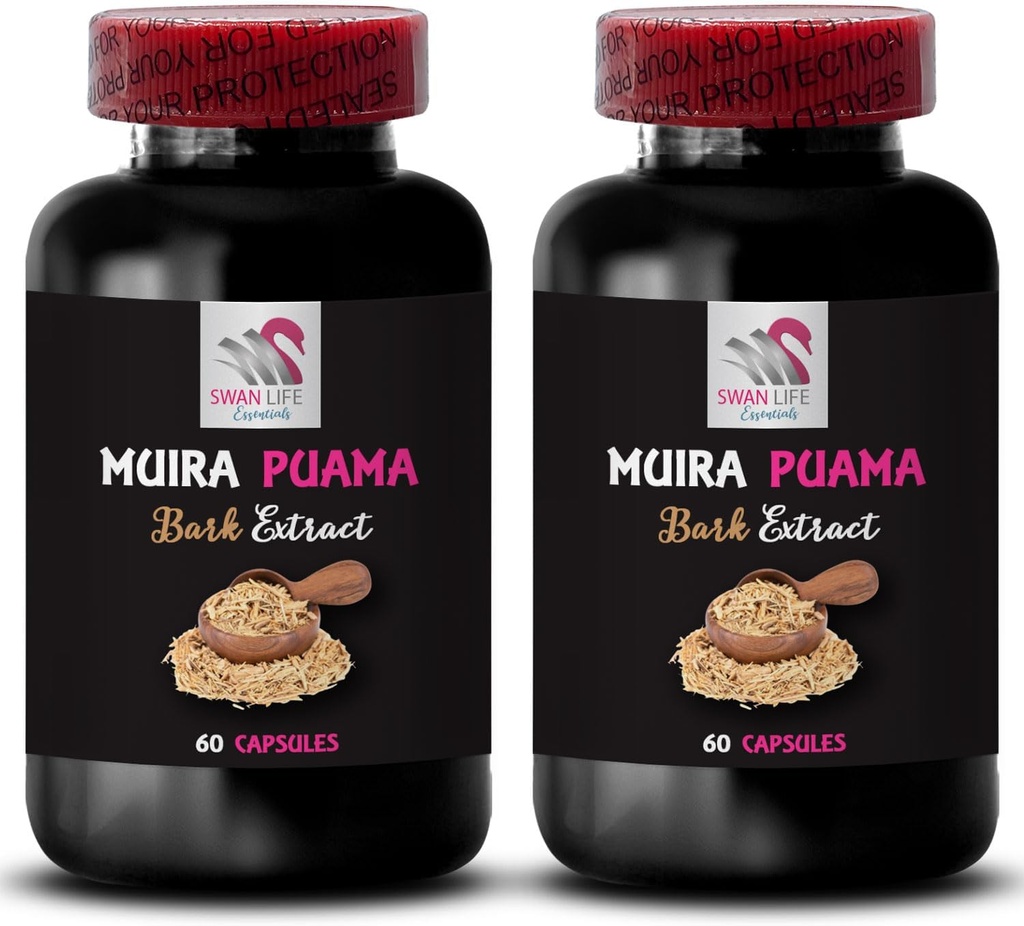 Balanced Boost Blend - MUIRA PUAMA BARK EXTRACT - Power Surge, Daily Lift, Botanic Fuel, Energie Sinergia, Suport Putere, Energizant Central Power, Formula Boost, Suport de rutină 2 Sticle 120 Capace