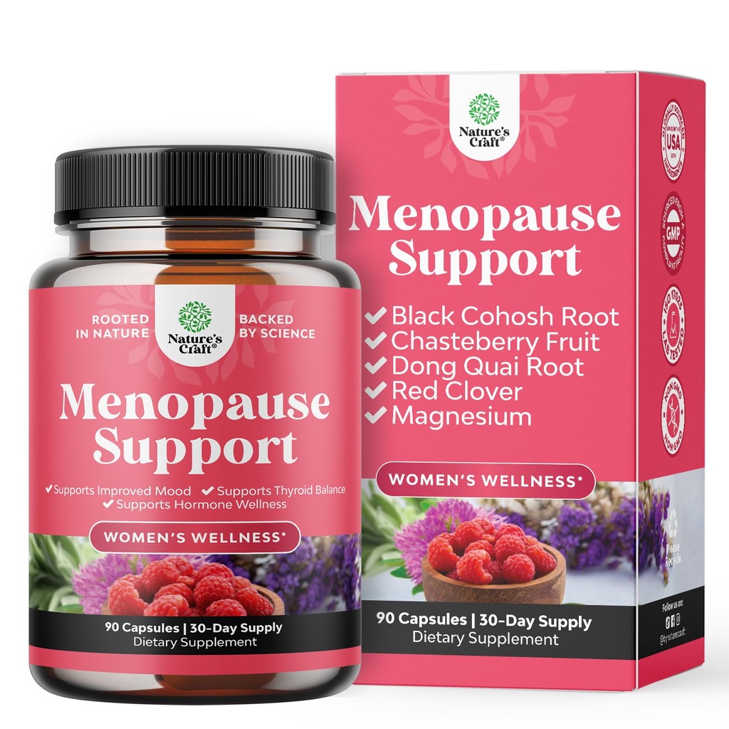 Menopauză completă Herbal Supliment pentru femei - Menopause Multivante Ease Hormone Balanta pentru femei pentru transpiraţii de noapte şi mai mult cu Dong Quai Vitex Chaste Berry şi Black Cohosh - Mini Caps