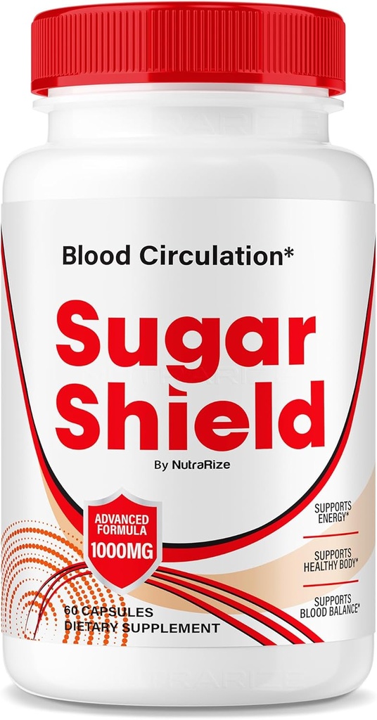 NutraRize Sugar Shield Pastile de suport de sânge, Formula de rezistență maximă, Capsule scut de zahăr, Natural Blend Complex de sânge, Scut de zahăr Recenzii (60 capsule)
