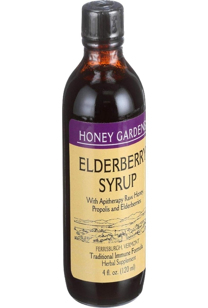 FONY GARDEN APIARI Apioterapie Elderberry Honey Syrup, 4 FZ