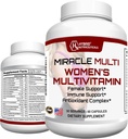 MiracleMultivitamine pentru femei - Formula de sprijin feminin, Suport Immune, Minerale, Biotina, Antioxidanti si Superalimente Amestec 