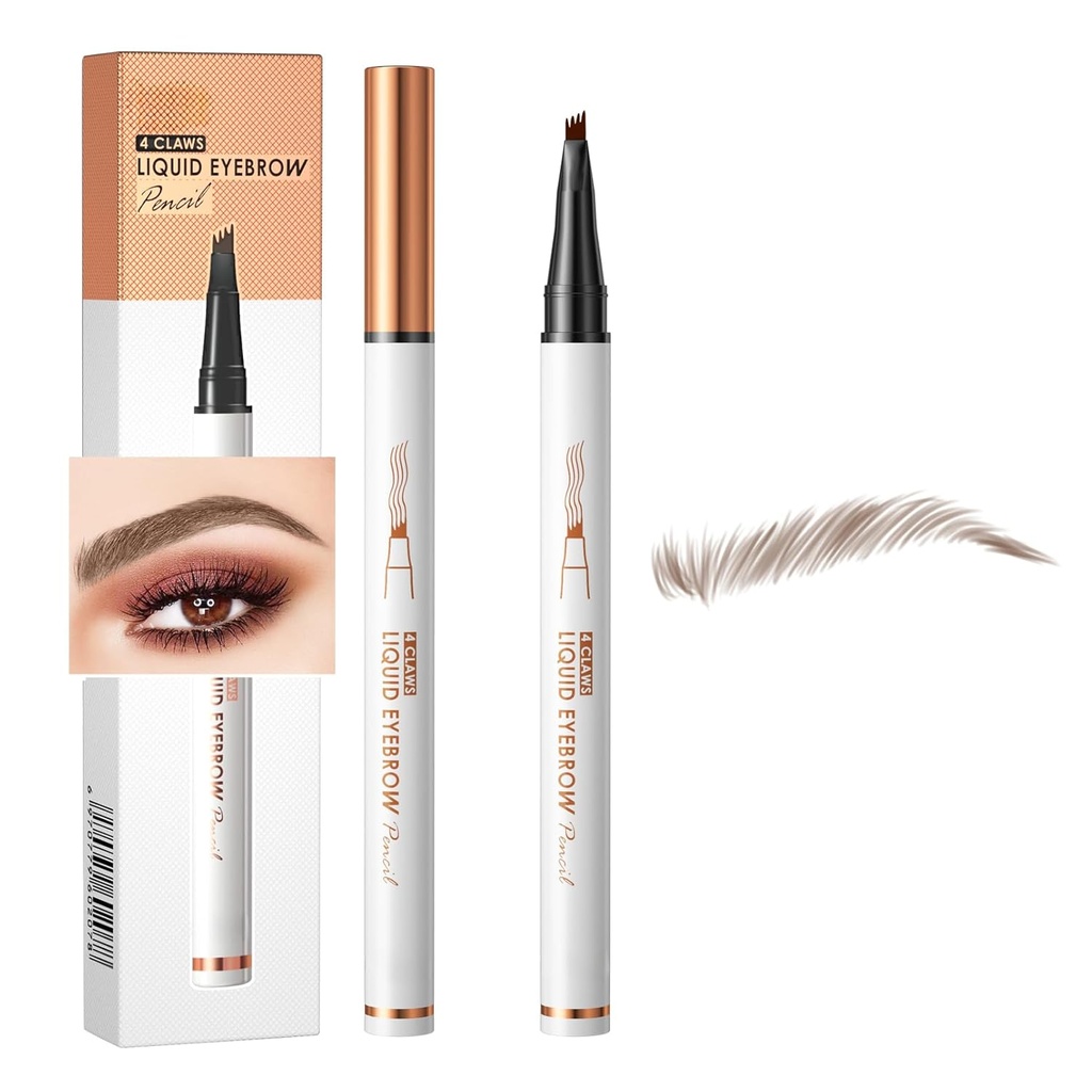 Q707 4 stiloul injector (pen) pentru sprâncene rezistente la apă, cu acţiune precisă, pentru sprâncene naturale, şnur, uşor de folosit, potrivit pentru toate nivelurile de îndemânare (2#Cafea neagră)