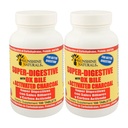 Sunshine Naturals Super Digestive Supliment. Ox Bile & Charcoal activat pentru suport digestiv, ajutor la înălbire, gută curată, absorbție nutrient, și Wellness generală. 100 comprimate. Cutie cu 2 flacoane