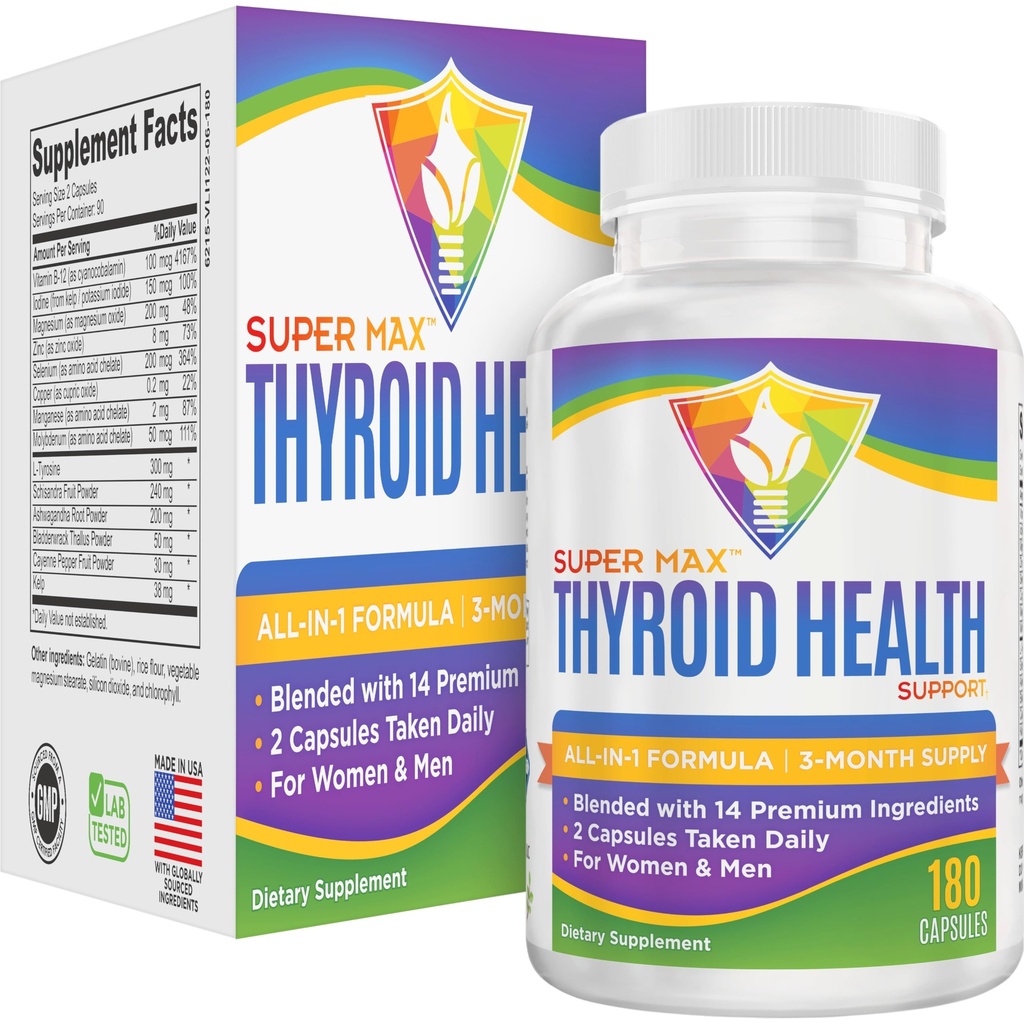 3-Month supliment suport tiroidian (All-in-1) Formula cu 14 ingrediente active 