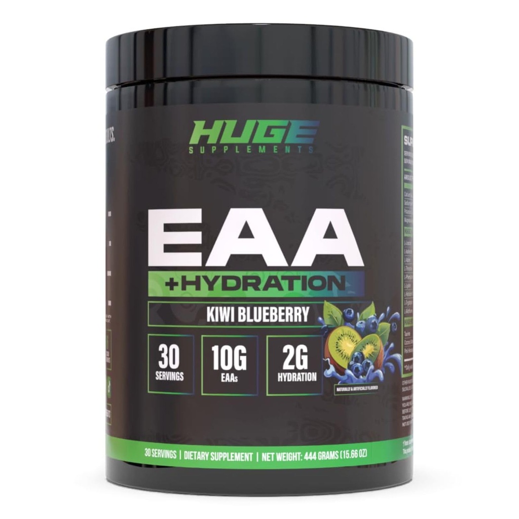 Suplimentul EAA imens, cel mai mare praf de aminoacizi esențiali în doză, 12.85g EAAs & 8g BCAAs per servire, Maximizarea creșterii musculare, recuperare și performanță (Kiwi afine, 17.73 Oz.)