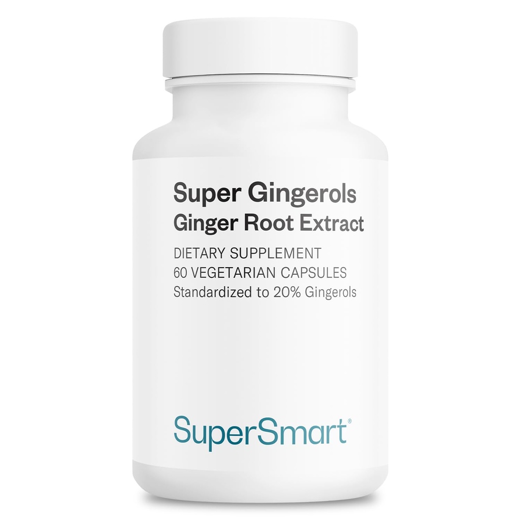 Supersmart - Super Gingerols 400mg pe zi (High Potenta 20% Gingerol) - Ginger Root Extras Supliment 