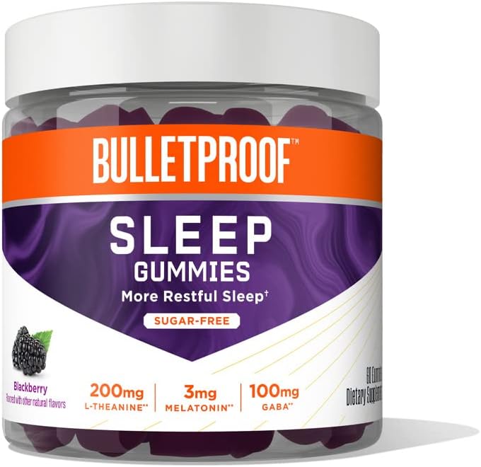 Gume de somn antiglonț BlackBerry fără zahăr, 60 Count, Keto Supliment pentru suport de somn