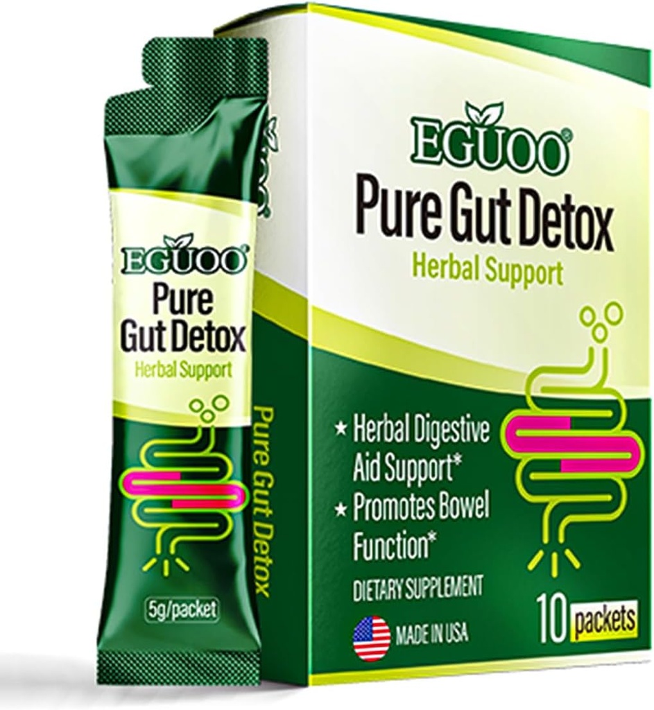 Pure Gut Detox - Colon Cleanse Cleanse Detox Cleanse Gut Cleanse pentru femei Bărbaţi cu Senna, Cascara Sagrada, Enzime digestive, Blend probiotic şi prebiotic - Bloating şi constipaţie Relief