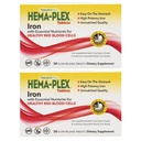 NaturasPlus Hema-Plex fier - 30 comprimate lente-release, pachet de 2 - Total de sange sanatate - 85 mg de fier Chelated - cu vitamina C & Bioflavonoids - non OMG, vegetarian & Gluten gratuit - 60 Serviri totale