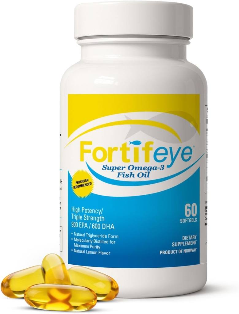 Omega 3 ulei de pește 60Count 1600 mg Made in Norway - ulei de pește de mare potențial Omega 3 Suplimente Formular trigliceride cu EPA și suplimente DHA pentru femei și bărbați fără pește după gust aroma de lamaie naturale