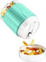 Odaro Extra Large Pill Organizator, Travel Pill Box Organizator, Daily Medicine Organizator și Depozitare 7 Compartimentare cu Hold Medicine, Vitamina și Supliment - Cyan