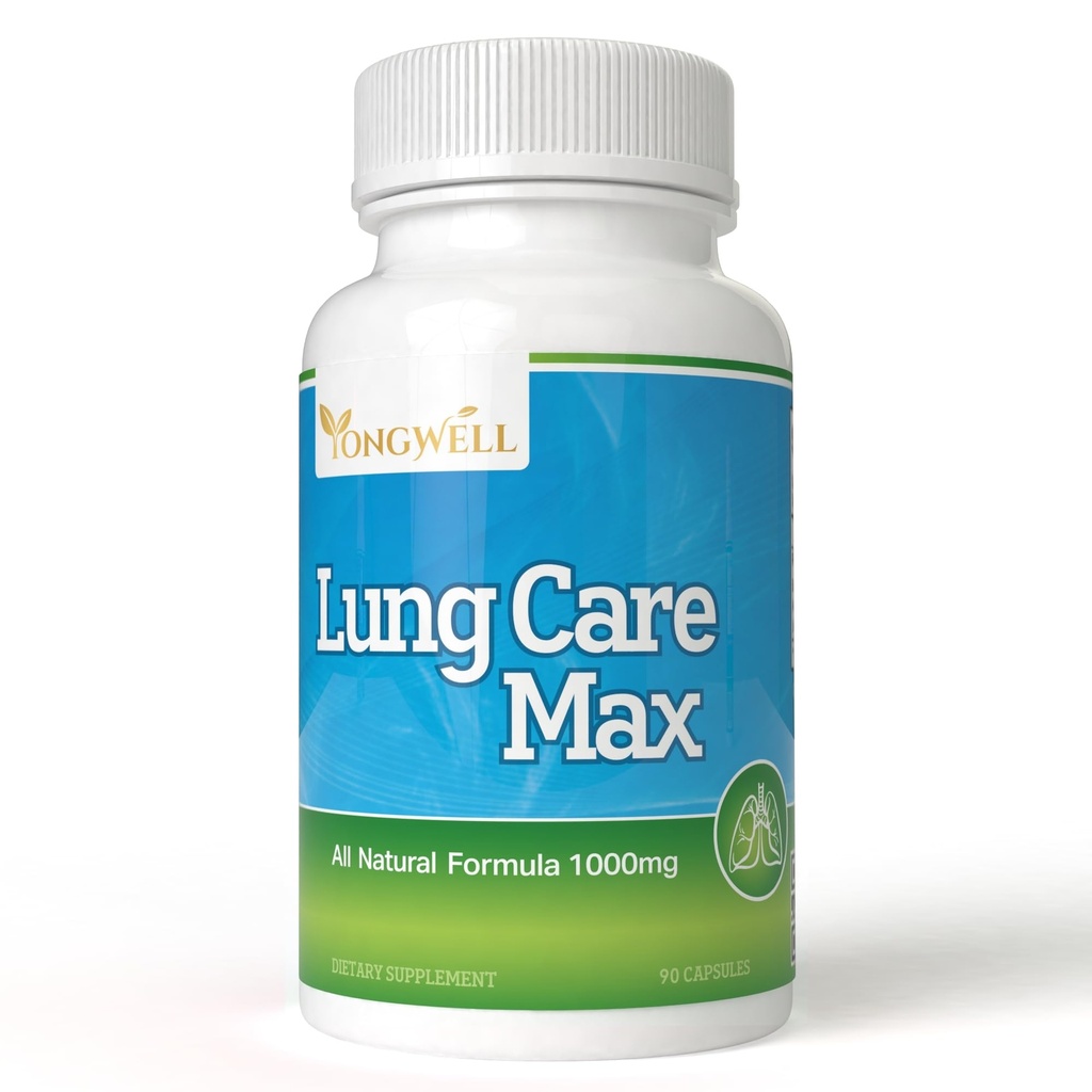 Lung Care Max, Special Antioxidant Formula cu American Ginseng, Bee Propolis, și Royal Jelly (90 capsule)