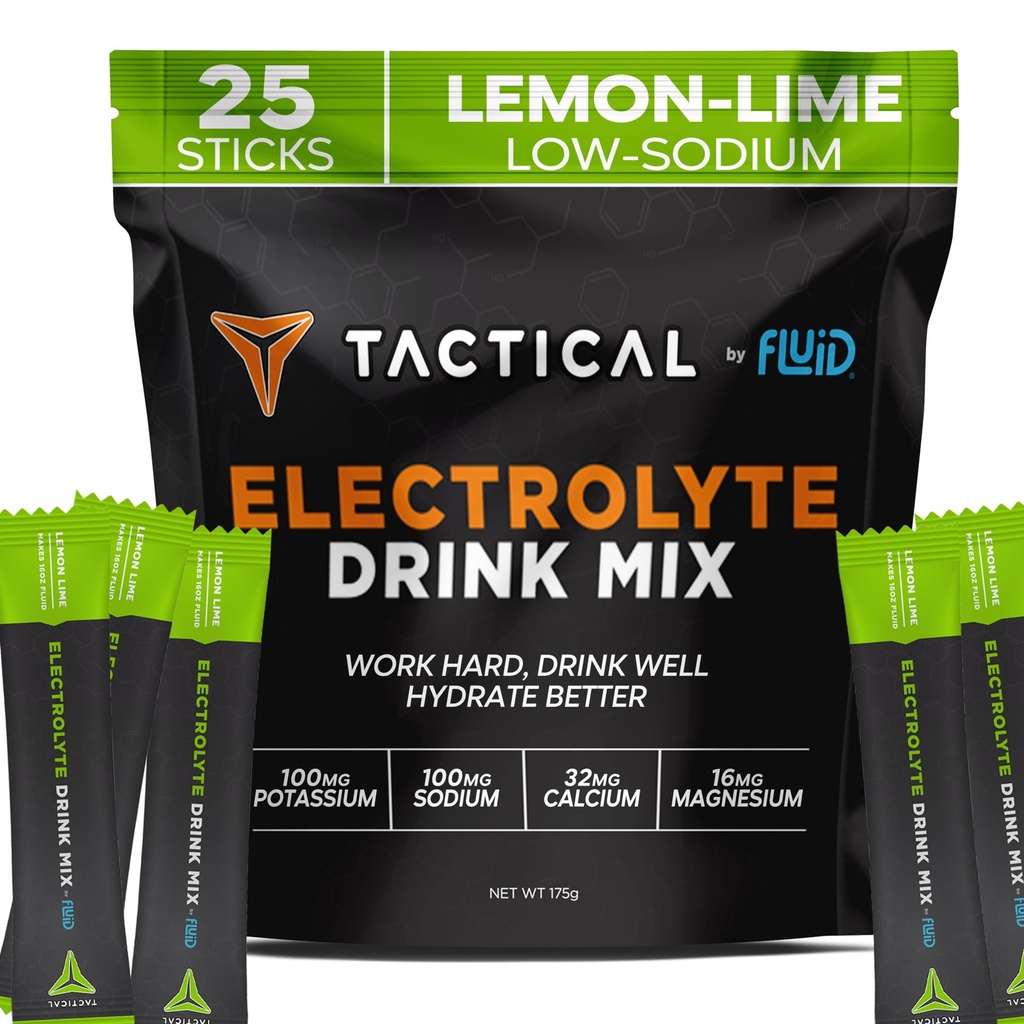 Lichid Tactic - Electrolit Pachete de pulbere, Accelerare Re-Hidrație, Zahăr scăzut, Electrolit Drink Mix, Preveniți deshidratarea, Elimina Crampi