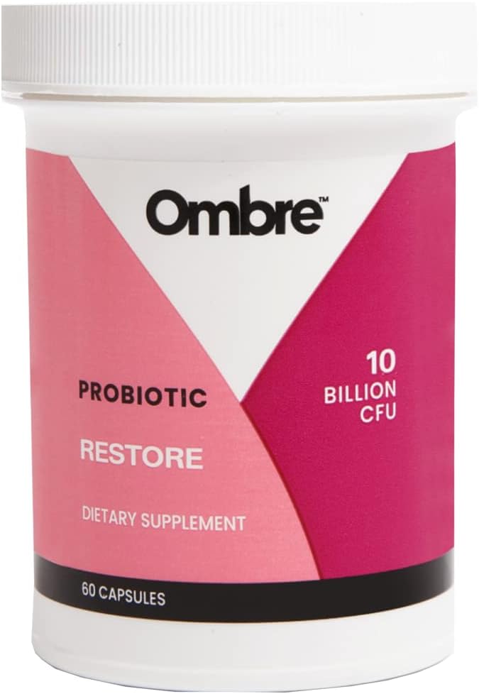 Ombre Restore Probiotice pentru femei, Daily Gut Health Supplement for Vaginal, Digestive, Tract urinar, & Immune Support, 10 Miliarde CFU, Perioada de valabilitate, 30 Serviri