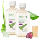 AloeCure USDA Organic Aloe Vera Juice Aroma de struguri, realizate în termen de 12 ore de la recoltare - Aloe Vera pură Digestive & Immune Health Supplement, ajută la menținerea echilibrului aciditatea stomacului, 16.7oz x 2 Btls
