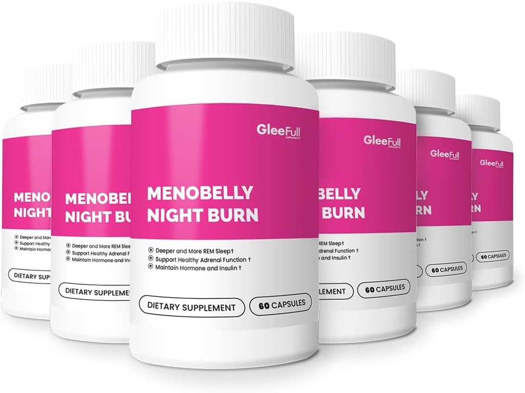 GLEEFULL SUPPS Meno Belly Night Burn - 6 Bottles