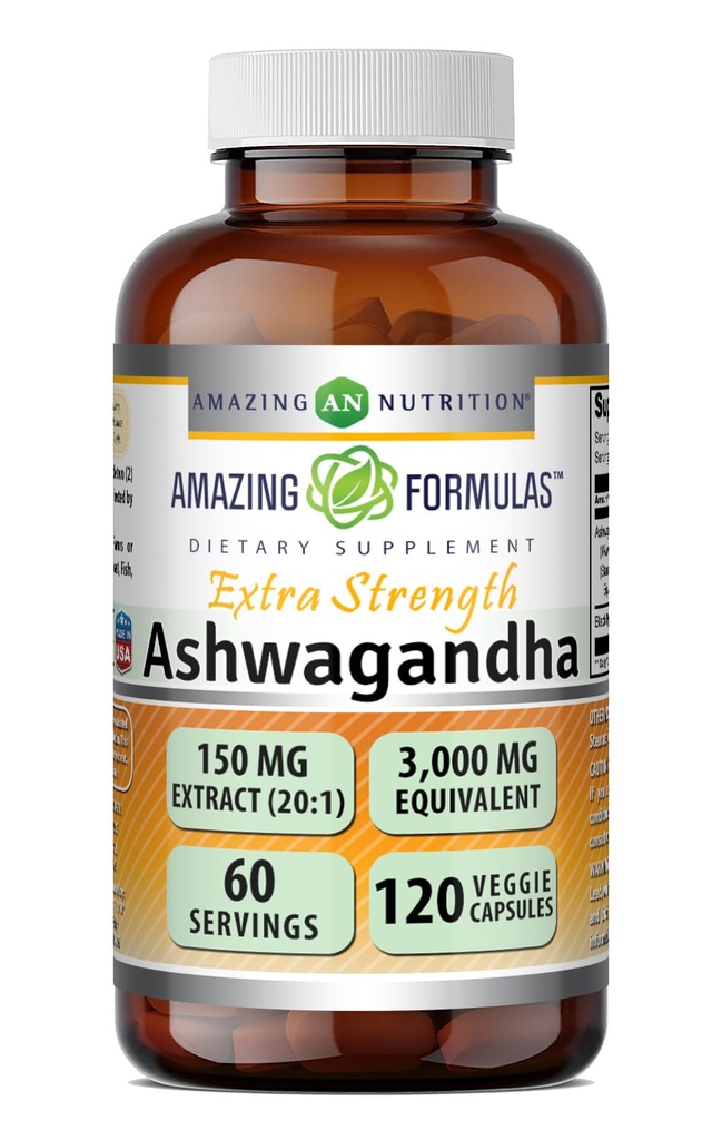 Formulare uimitoare Ashwagandha Extras Supliment 