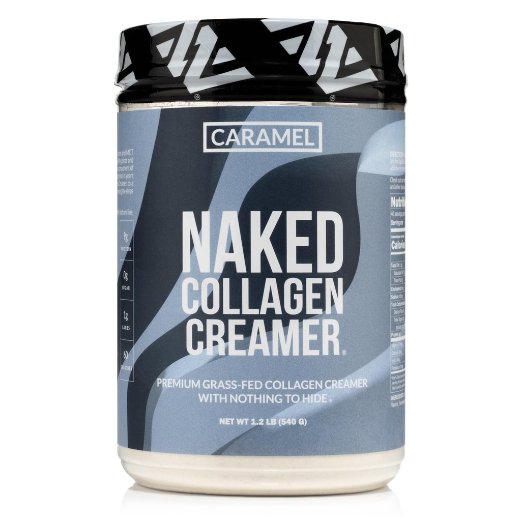 Crema de cafea Colagen gol - Caramel Colagen Creamer pentru cafea - Dairy-Free, Gluten-Free, OMG-Free - Suport păr, piele, și unghii - 40 Serviri